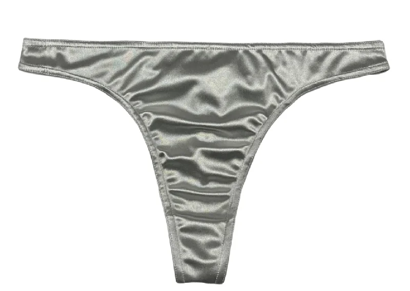 breathable mesh briefs for summer-Satin Thong