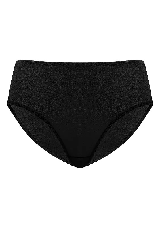 moisture-wicking panties for cycling-Starry Night Black Mesh High-Rise Brief Underwear