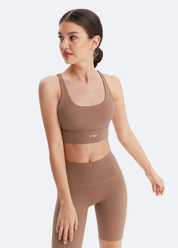 seamless briefs for bodycon skirts-Strappy Sports Bra