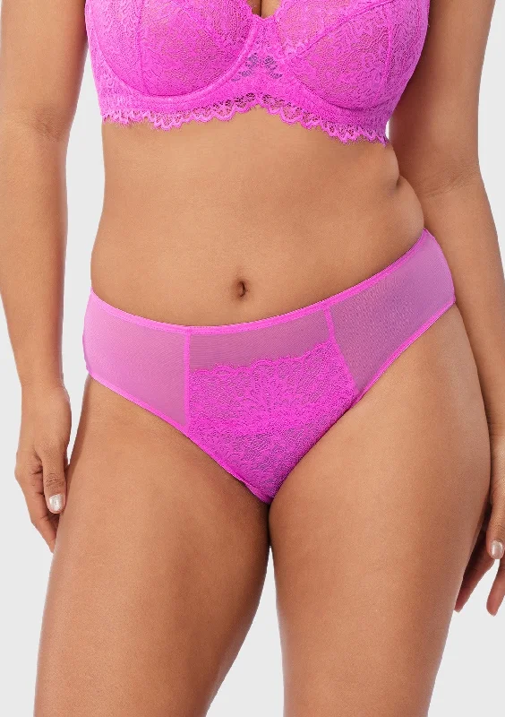 supportive underwear for long walks-Sunflower High-Rise Barbie Pink Lace Brief Underwear