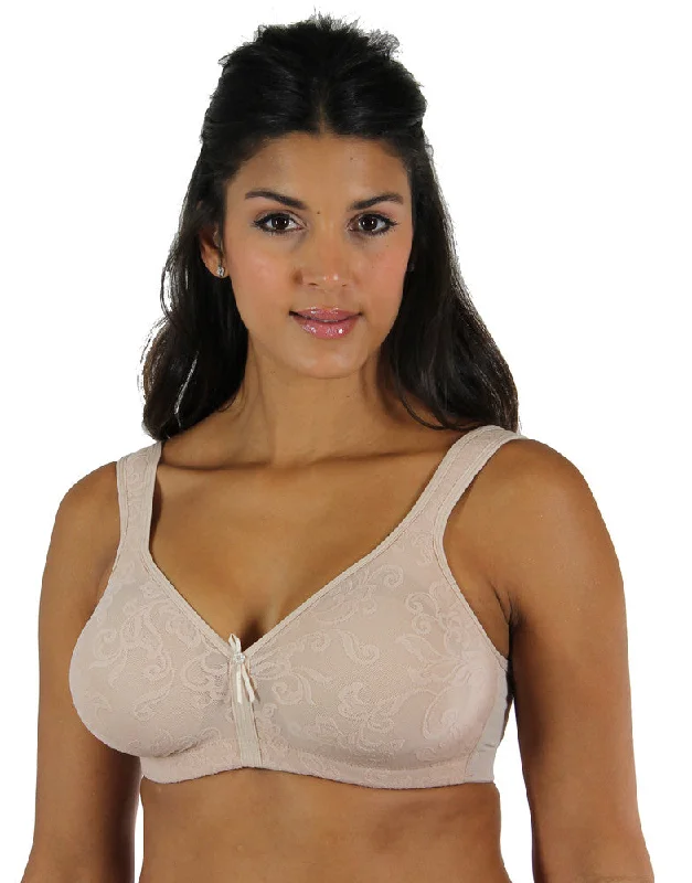 plush velour underwear for cozy-VERSAILLES Seamless Wire-Free Bra #13214 - Black & Nude