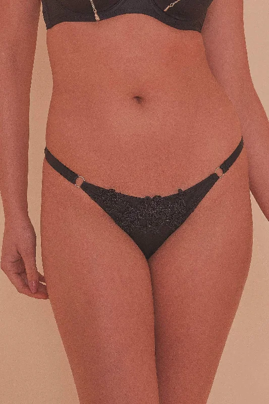 thick period panties for nights-Virginia Guipure Tanga Brief