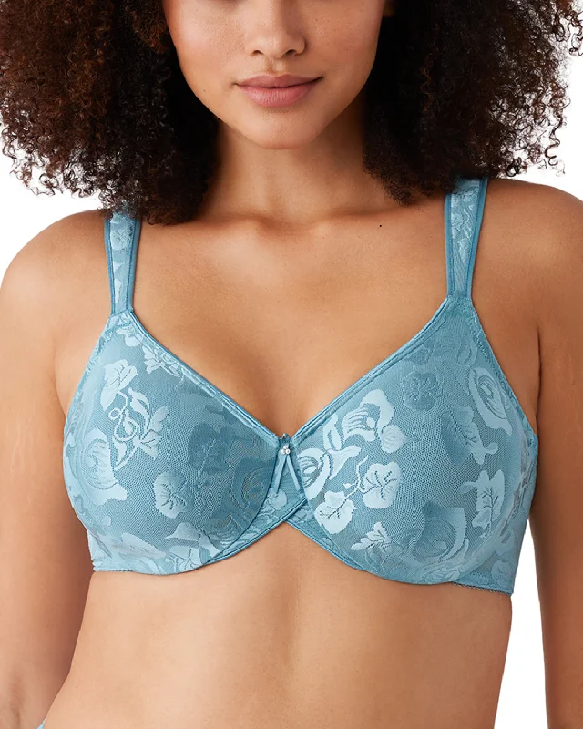 cozy underwear for postpartum care-Wacoal Awareness Underwire Bra (More colors available) - 85567 - Adriatic Blue