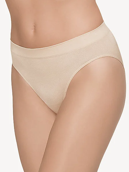 supportive briefs for long periods-Wacoal B-Smooth Seamless Hi-Cut Brief - Nude