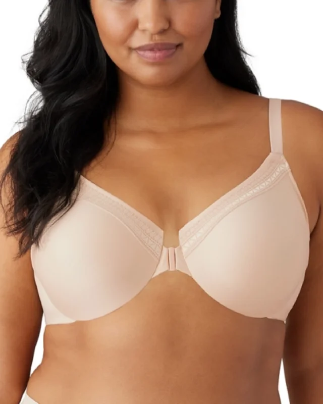 breathable cotton panties for workouts-Wacoal Perfect Primer Front Close Underwire Bra - 855313 - Sand