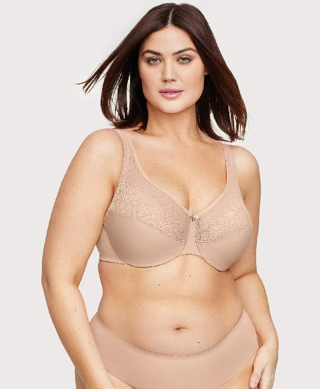 thick briefs for cold nights-WonderWire Minimizer Bra Cafe