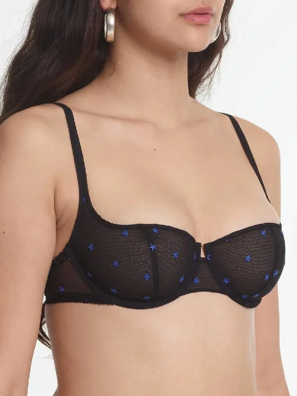 festive holiday panties for women-Yasmine Eslami: Rebecca Demi Bra - Starry Night