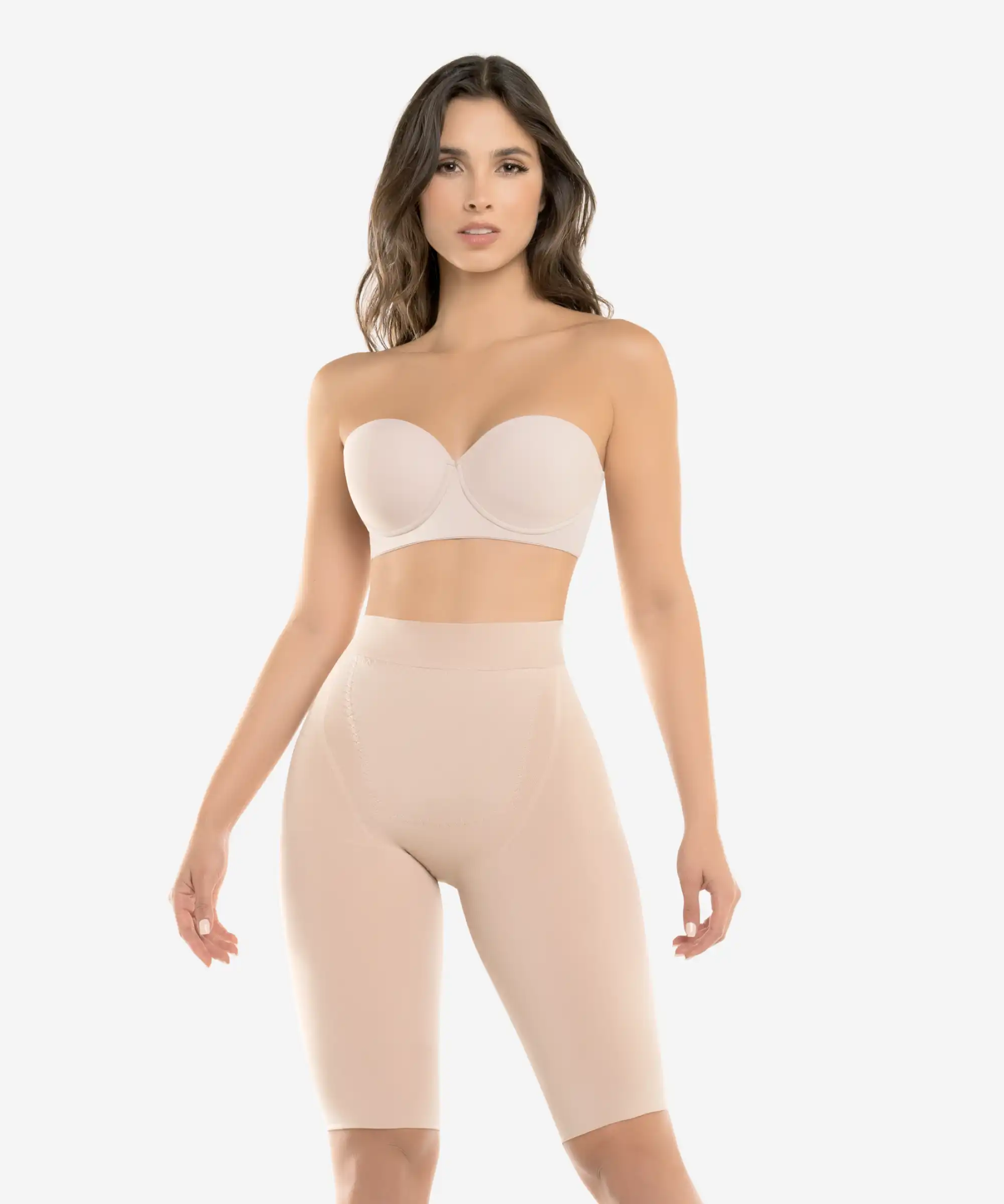 thick underwear for winter layering-Seamless Abdomen Contouring Capri - Style 1520