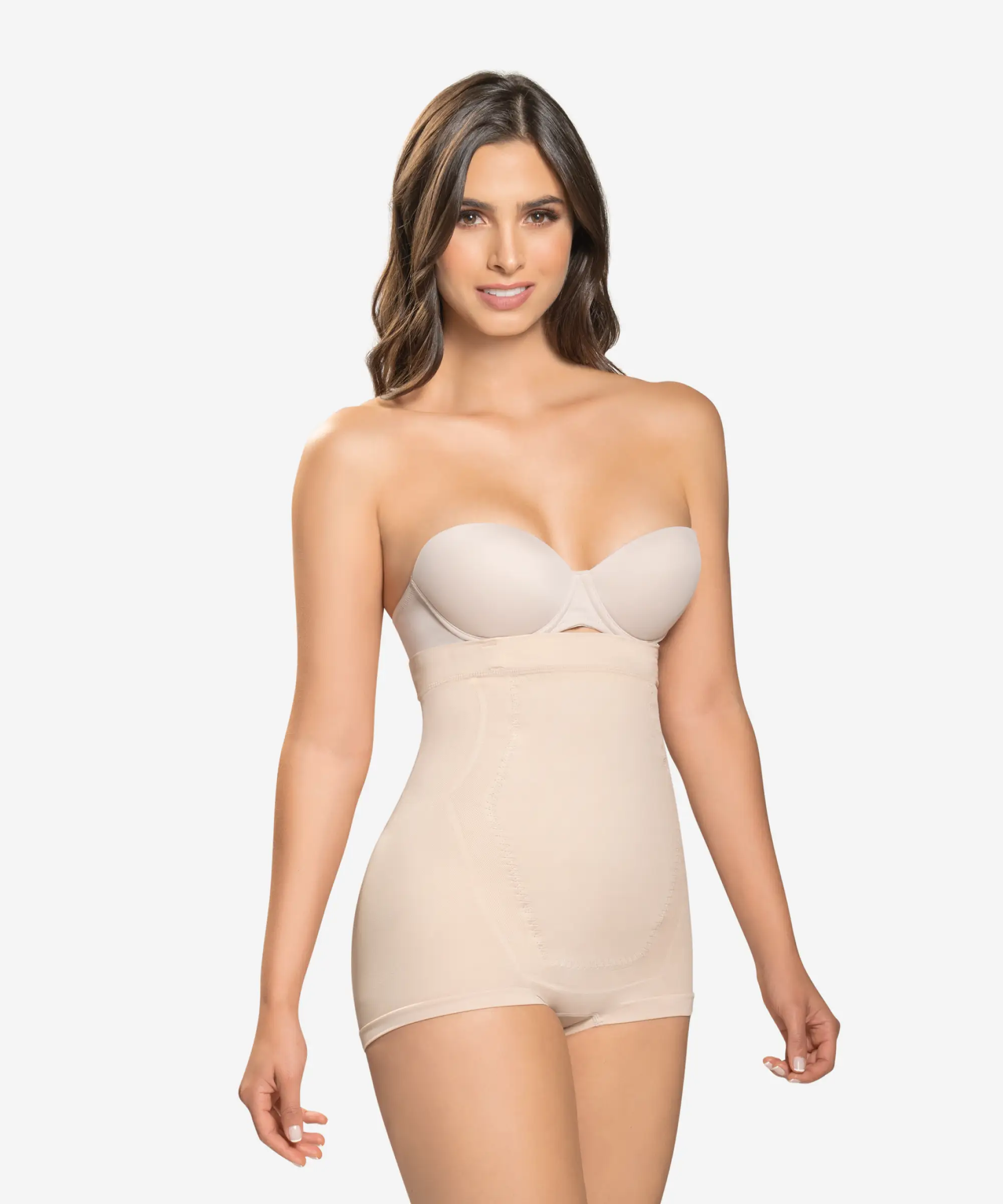 breathable linen panties for casual-Seamless underbust body shaper in boyshort - Style 1580