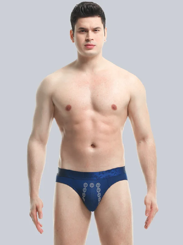 trendy checkered men’s briefs-4 Pcs Anion Pit Massage Breathable Briefs Underwear