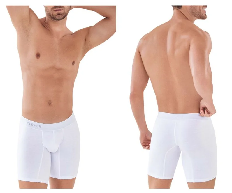 stretchy trunks for active days-Clever 0886 Caribbean Boxer Briefs Color White