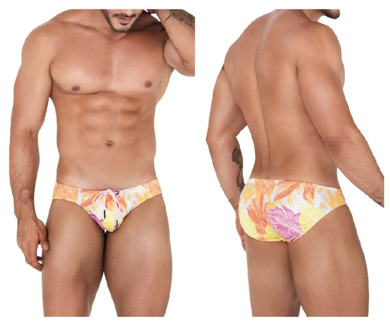 supportive briefs for desk jobs-Clever 1519 Persian Swim Briefs Color Yellow