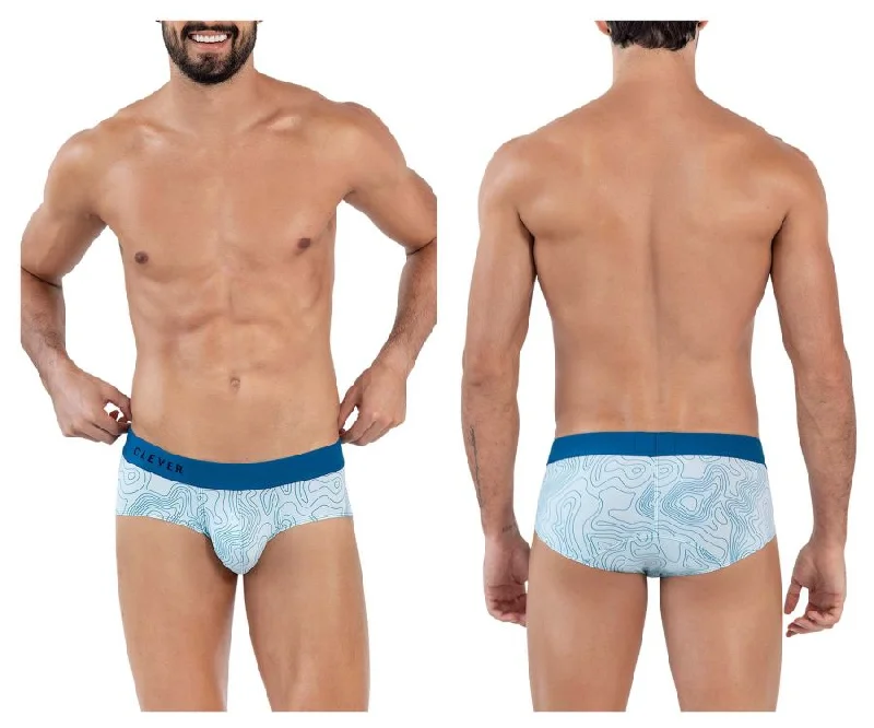 premium silk boxers for softness-Clever 1641 Emphatic Briefs Color Blue