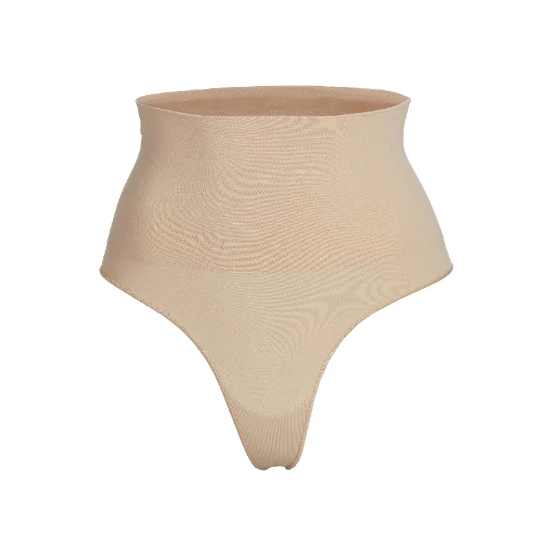 supportive thong for long shifts-CORE CONTROL THONG | CLAY