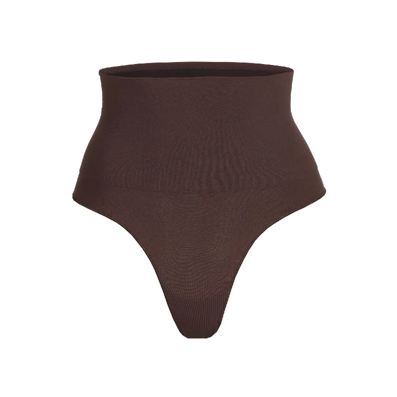 anti-slip thong for workouts-CORE CONTROL THONG | COCOA