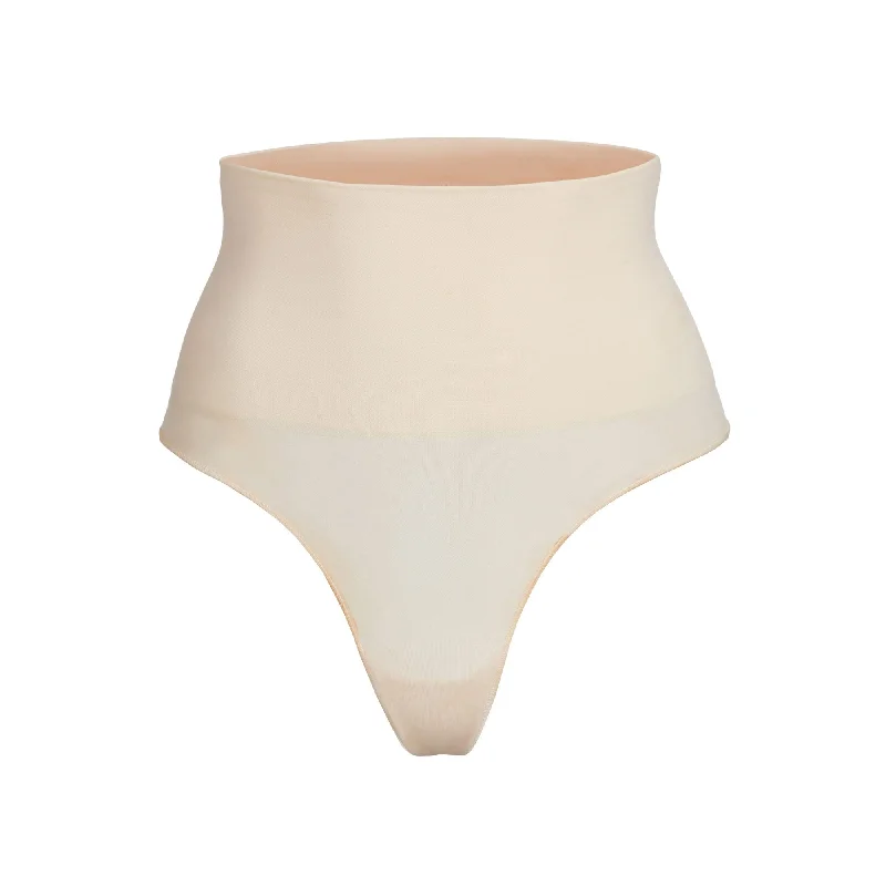 breathable linen underwear for summer-CORE CONTROL THONG | SAND