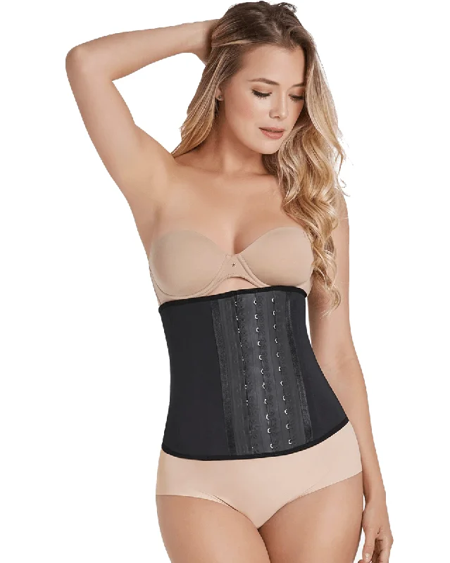 soft cotton briefs for lounging-Curveez Short Latex Waist Trainer