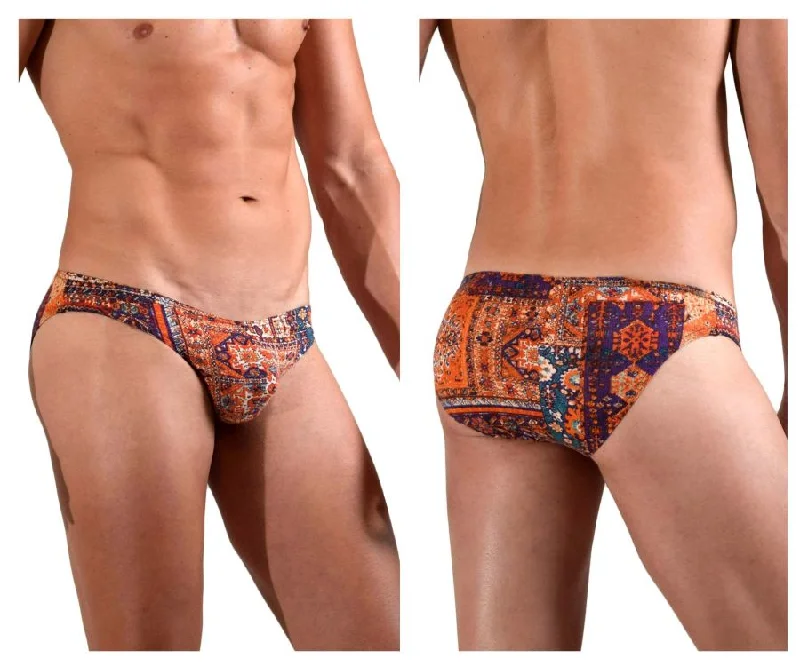 supportive underwear for marathons-Doreanse 1403-PRN Persian Briefs Color Printed