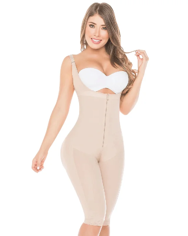 festive Valentine’s Day panties-Fajas Salome Women Post-Op Full Body Shaper with Zipper Shapewear