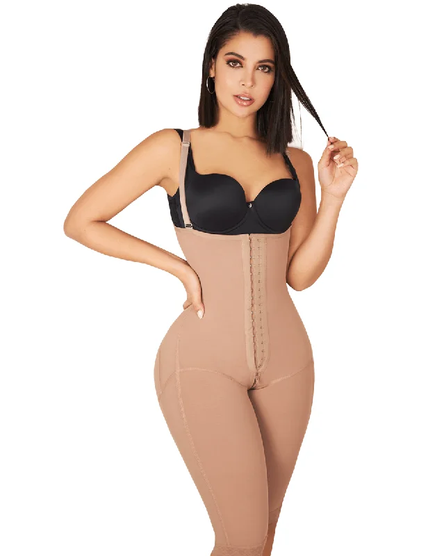 cute penguin panties for winter-Jackie London Long Bodyshaper With Covered Back And Perineal Zipper