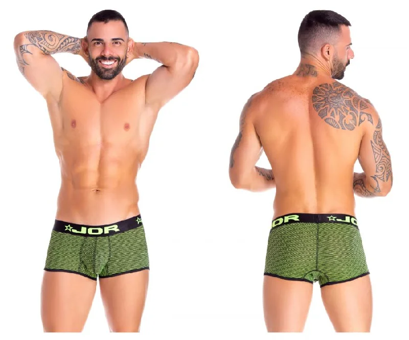 eco-conscious briefs with recycled yarn-JOR 0817 Neon Boxer Briefs Color Black