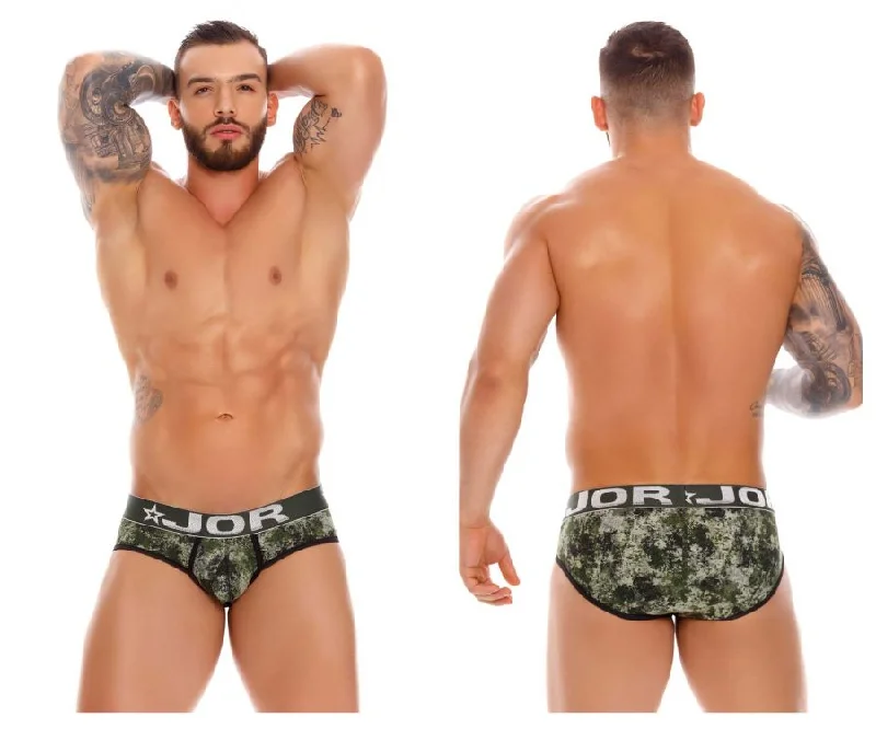 supportive boxer briefs for sports-JOR 1218 Army Briefs Color Green