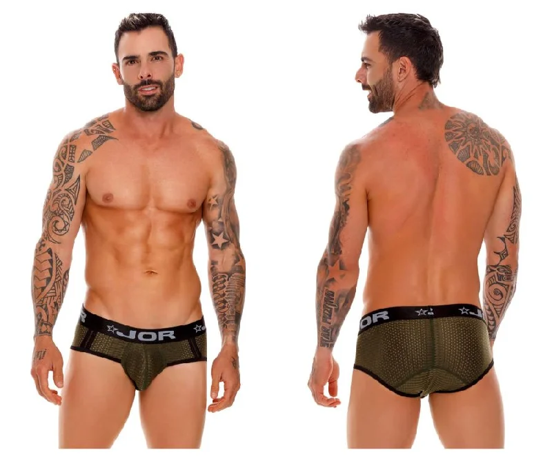 festive Valentine’s Day briefs-JOR 1635 Electro Briefs Color Green