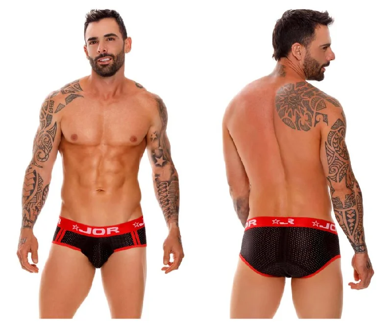 high-quality satin boxers for luxury-JOR 1635 Electro Briefs Color Black