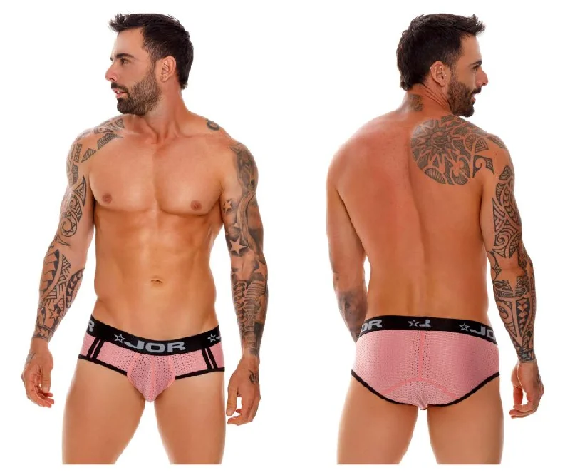 stretchy trunks for active days-JOR 1635 Electro Briefs Color Pink