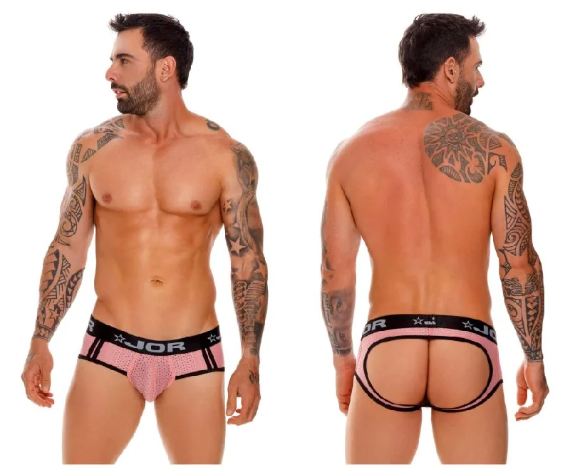 plush velour boxers for cozy-JOR 1636 Electro Jockstrap Color Pink