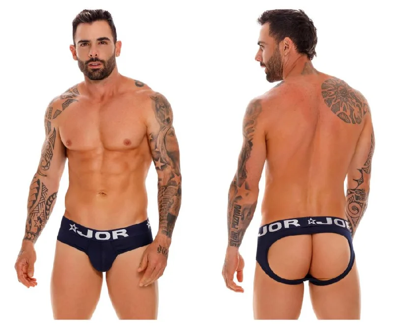 silky modal boxers for softness-JOR 1640 Galo Jockstrap Color Navy