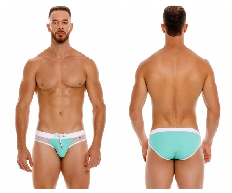 thick trunks for cold nights-JOR 1996 Ibiza Swim Briefs Color Green