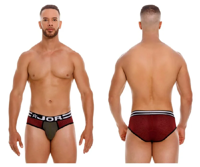 breathable mesh briefs for summer-JOR 2077 Army Briefs Color Wine