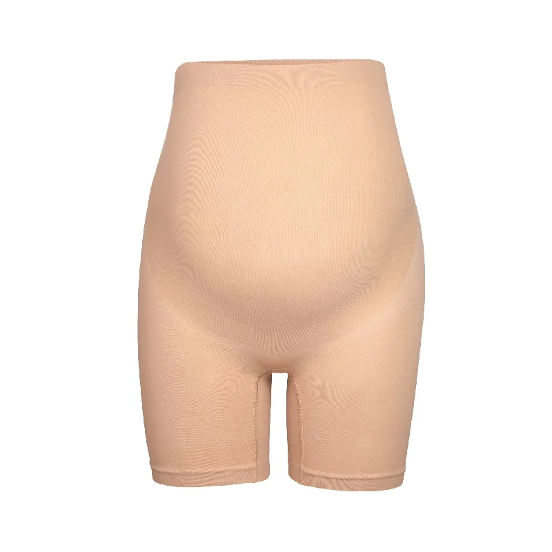 funny panties with puns-MATERNITY SCULPTING SHORT MID THIGH | CLAY