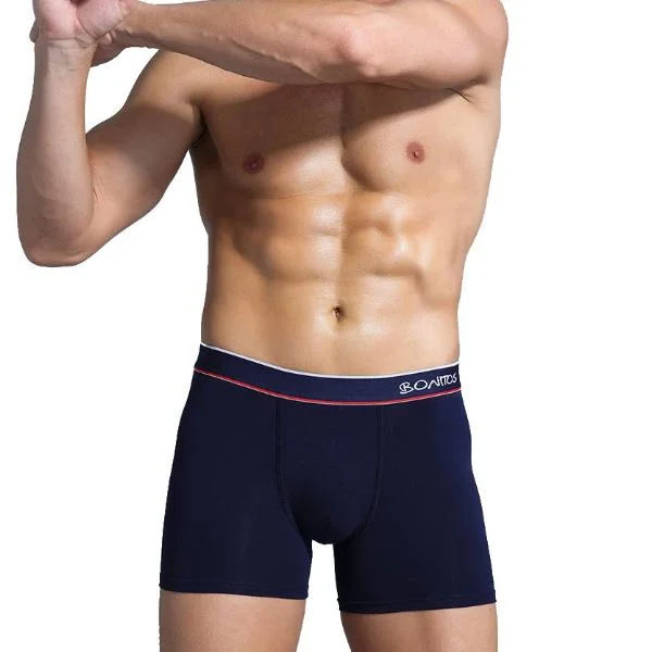 durable trunks for outdoor work-Men's Bonitos Classic No-fly Cotton Boxer Brief