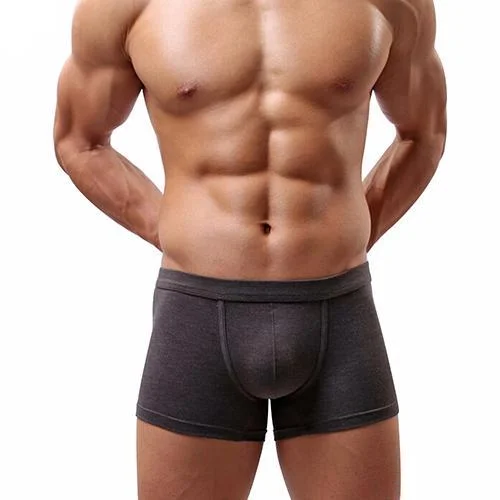 funny boxers with puns-Men's Modal Solid Color Boxer Brief