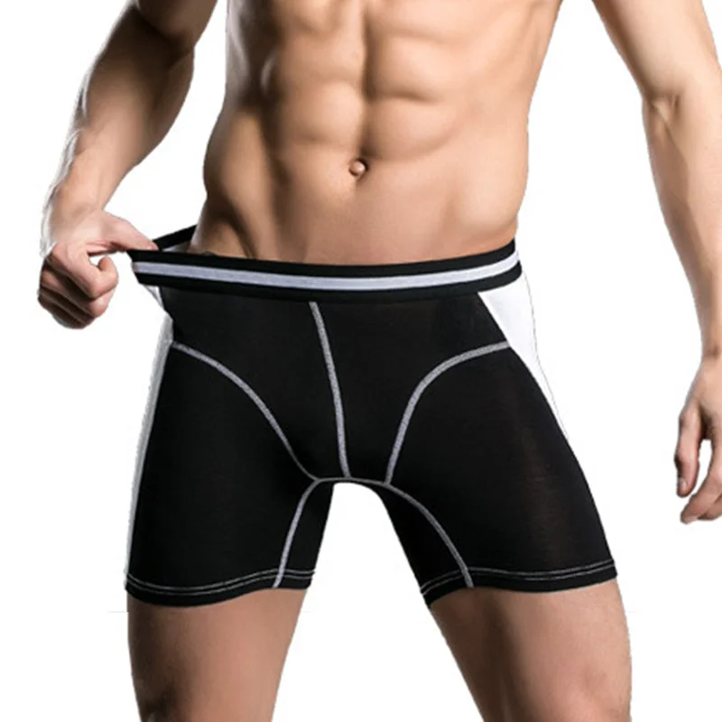 warm trunks for freezing weather-Men's Quick-drying Modal Sports Boxer Briefs