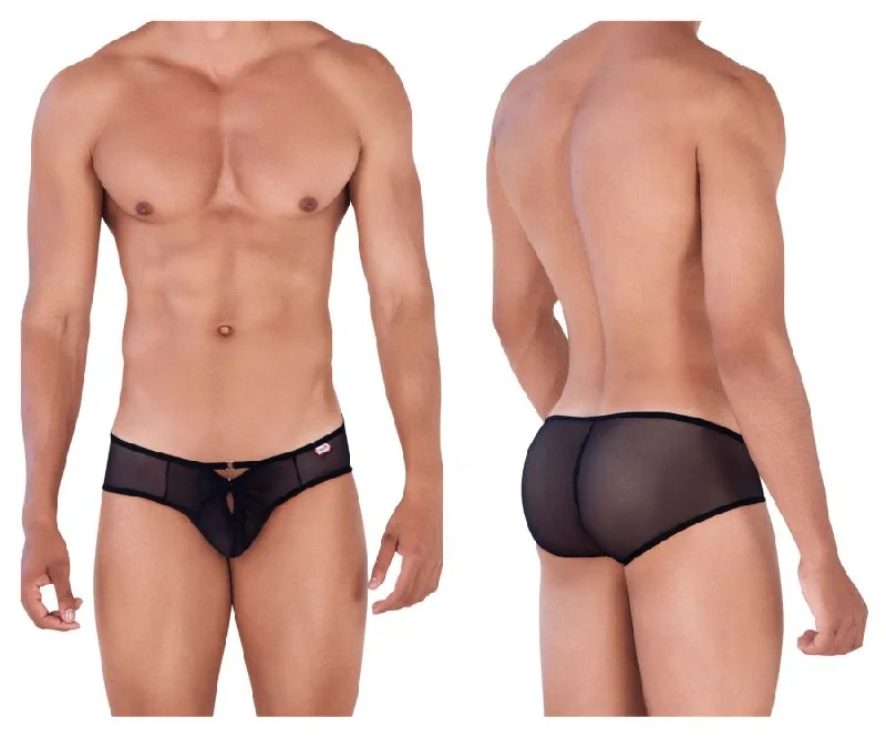 stylish striped briefs for style-Pikante PIK 0339 Francis Briefs Color Black