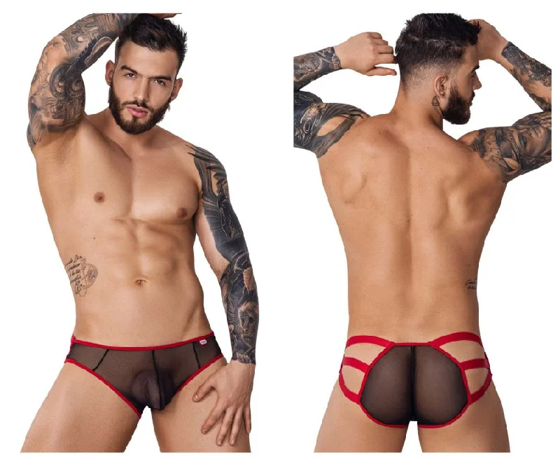 breathable linen trunks for casual-Pikante PIK 1083 Piquancy Briefs Color Red