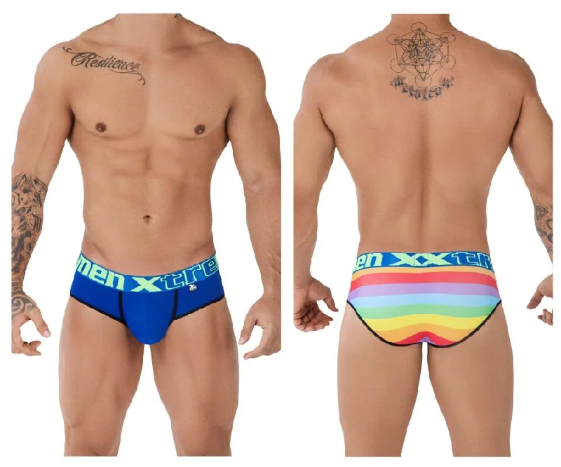 lightweight boxers for warm days-Xtremen 91088 Microfiber Pride Briefs Color Turquoise